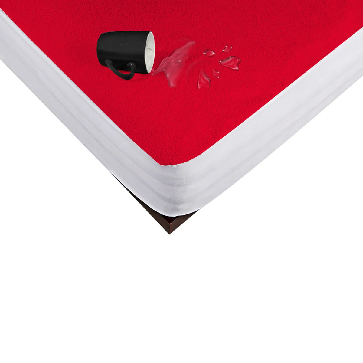 Mattress Protector PU Burgundy color